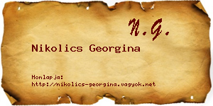 Nikolics Georgina névjegykártya